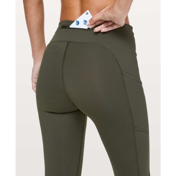 Lululemon Speed Up Tight Full-On Luxtreme 28" Dark Olive Running Leggings Size 4 - Picture 6 of 13